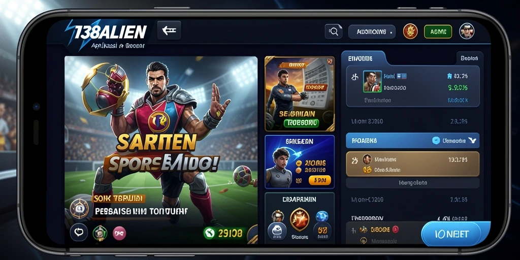 Screenshot menunjukkan antarmuka pengguna aplikasi 138ALIEN saat melakukan taruhan olahraga.