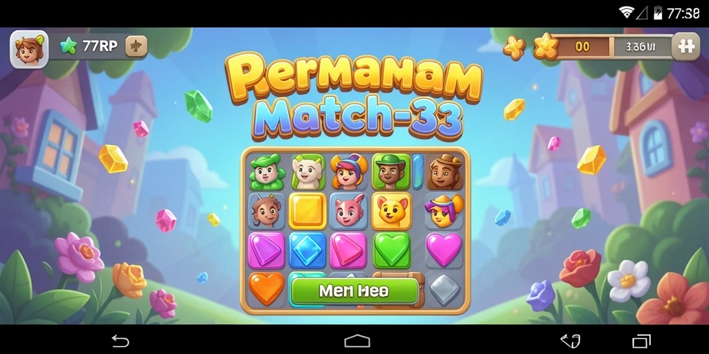 Screenshot utama menunjukkan gameplay seru dari 77RP.