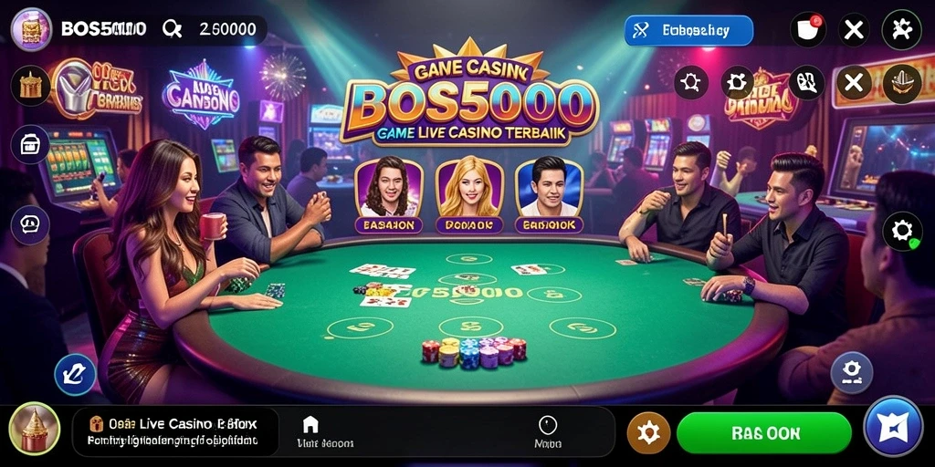 Tampilan menarik gameplay Live Casino dengan dealer profesional.