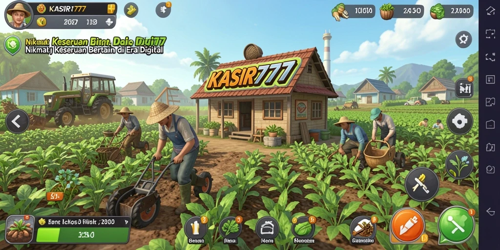 Tampilan menarik dari gameplay KASIR777 dalam pertanian.
