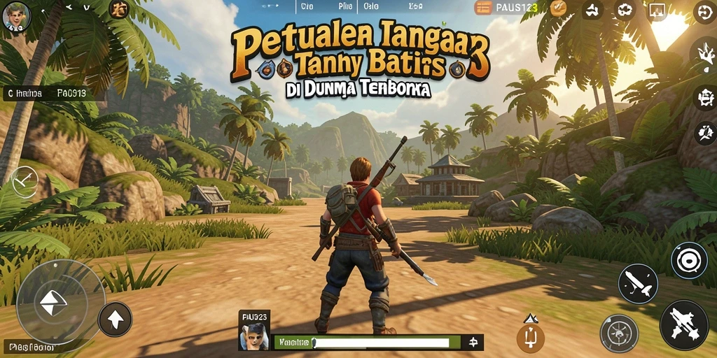 Tangkapan layar PAUS123 menampilkan pemandangan indah dunia terbuka.