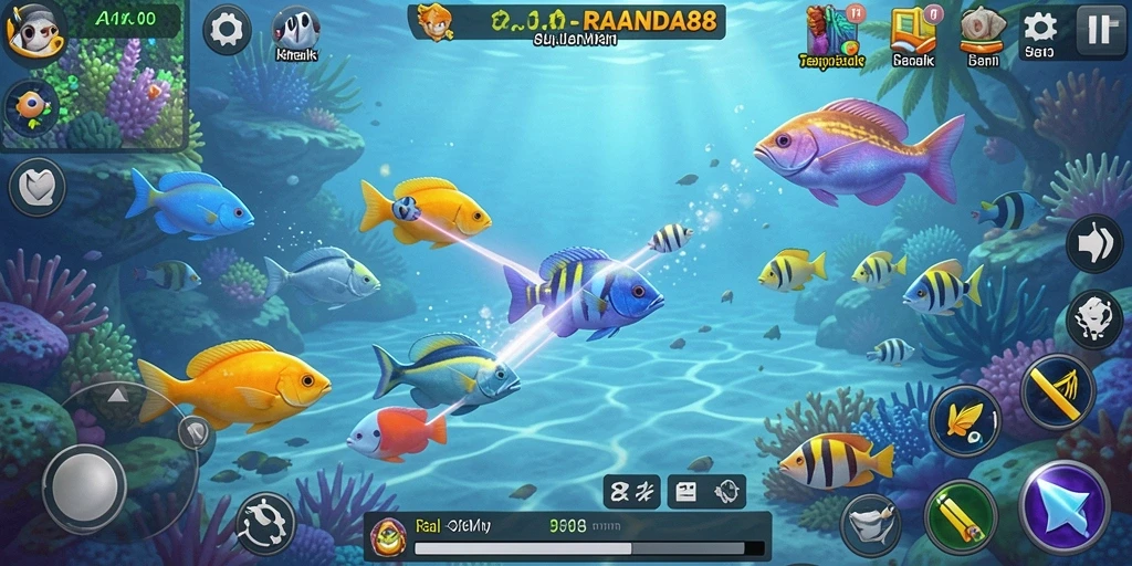 Gameplay menarik saat menembak ikan di RAJAPANDA88.