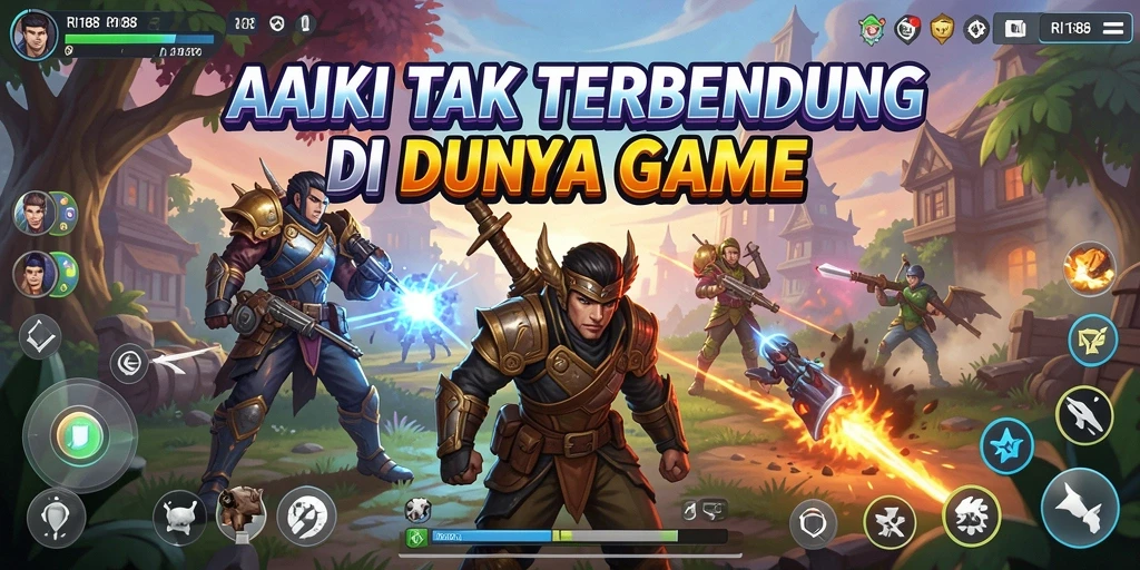 Tangkapan layar gameplay seru dari RI188 di arena pertempuran.