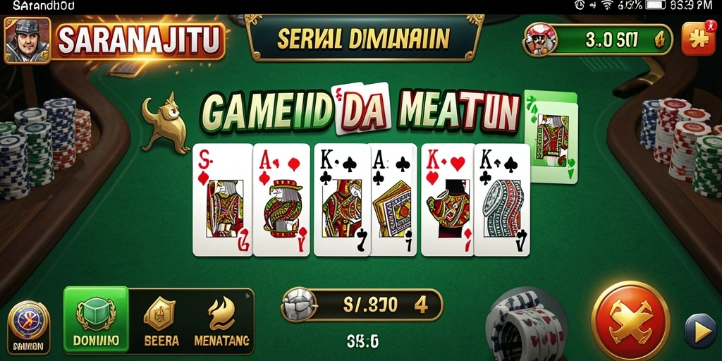 Tampilan permainan domino yang menarik dan interaktif